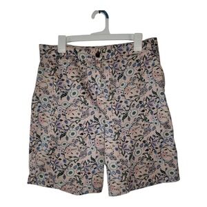 💕Boden Women’s Classic Chino Pink Flower Floral Bermuda Shorts Womens Size 10
